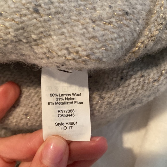 J Crew lambs wool metallic crew neck sweater - Picture 6 of 6